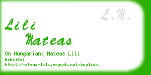 lili mateas business card